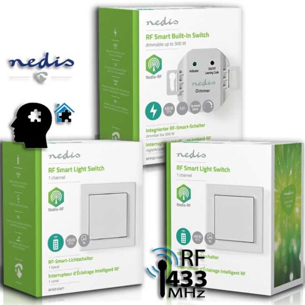 SmartyHome Nedis-RF433 1x-Light Module 2x-Switch Single Button