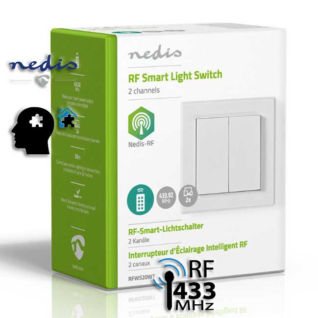 Wireless Rf 433 Wall Switch Double, Outdoor Remote Light Switch Uk