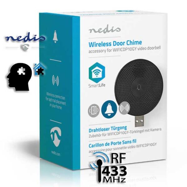 SmartyHome Nedis RF433 Smart Doorbell Chime WIFICDP10GY